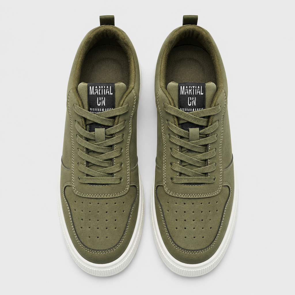 Men's Skate-Style Slip-Resistant Trainers Black Canvas
