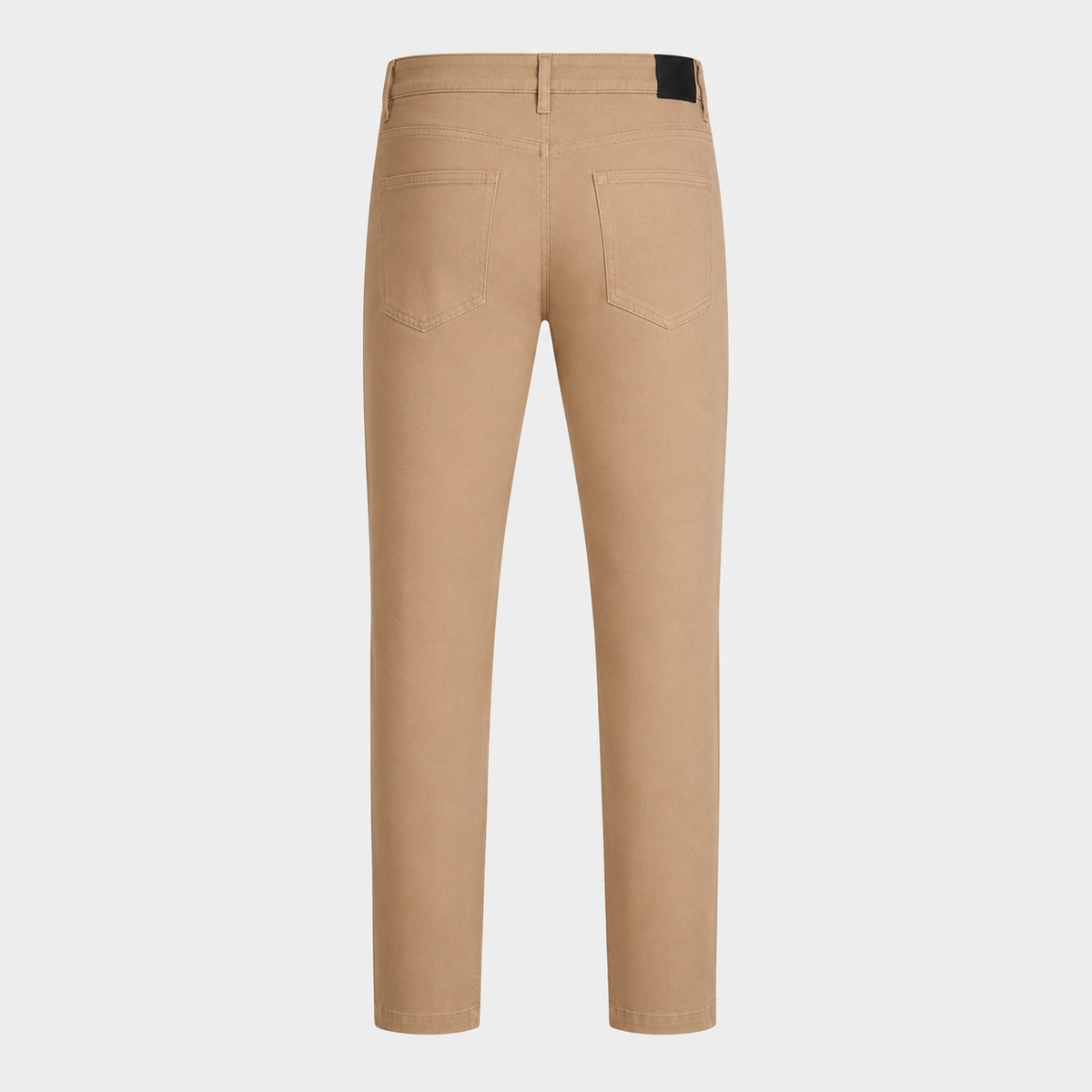 Men's Slim Fit Cotton Formal Zip Pocket Trousers Black Canvas