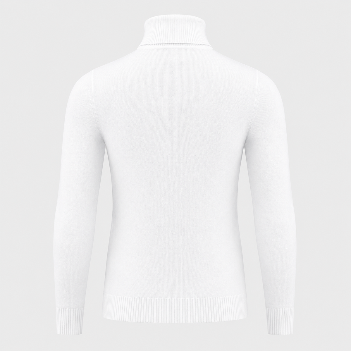 Men's Slim Fit Cotton Turtleneck Knit Jumper Black Canvas