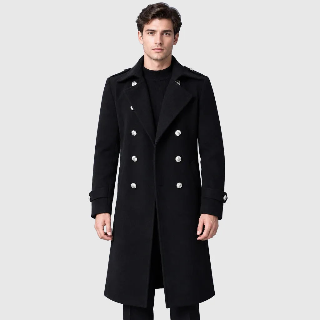 Men's Slim Fit Double Breasted Trench Coat