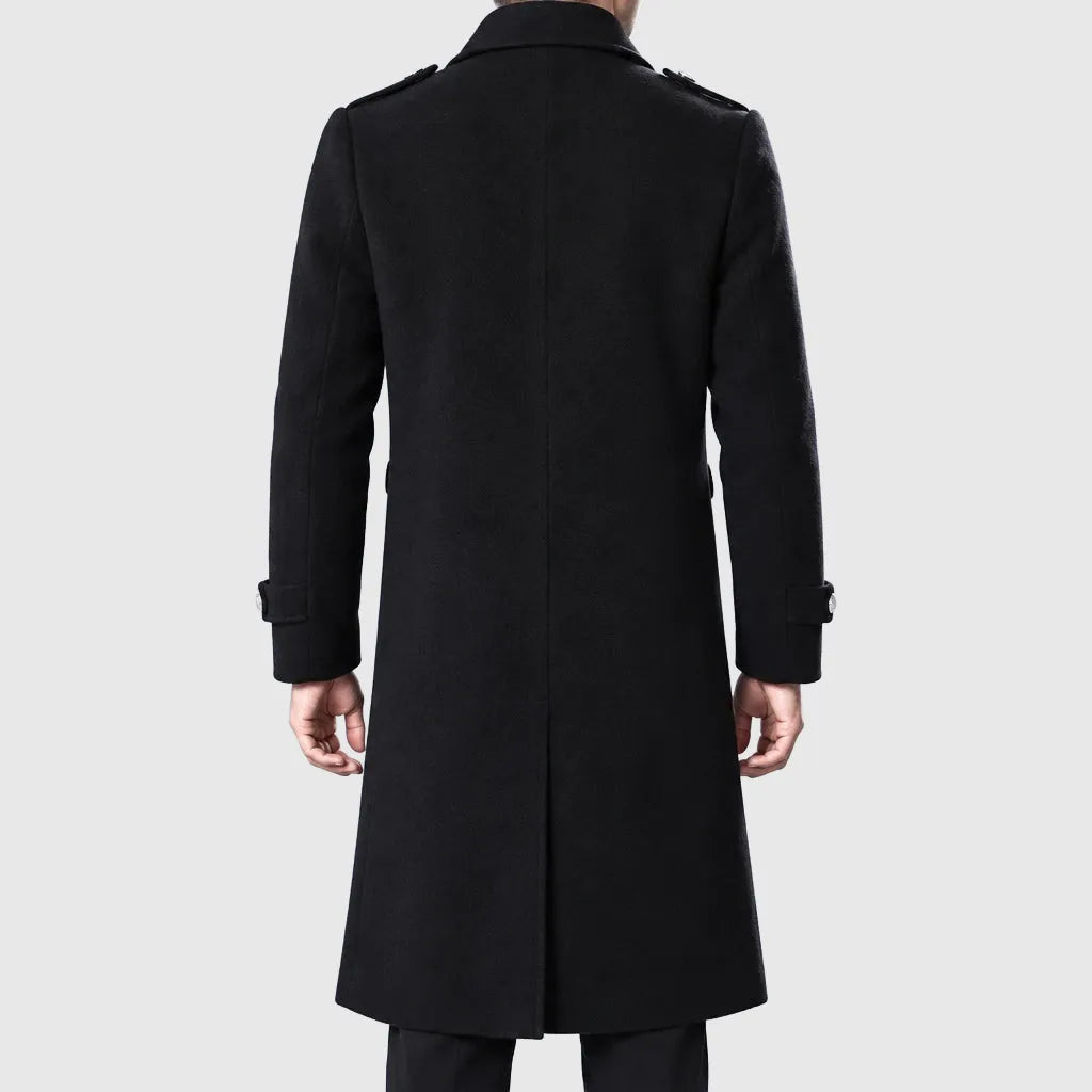 Men's Slim Fit Double Breasted Trench Coat