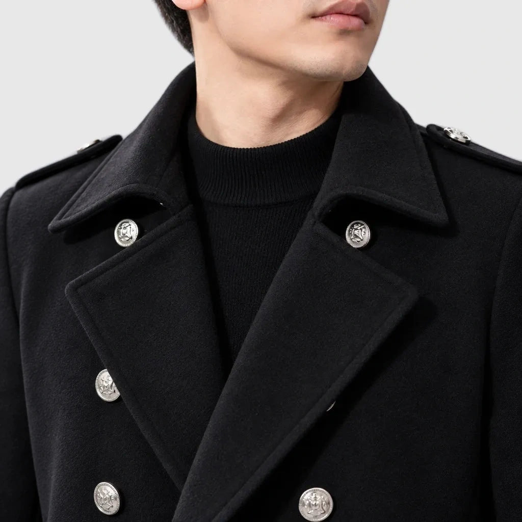 Men's Slim Fit Double Breasted Trench Coat