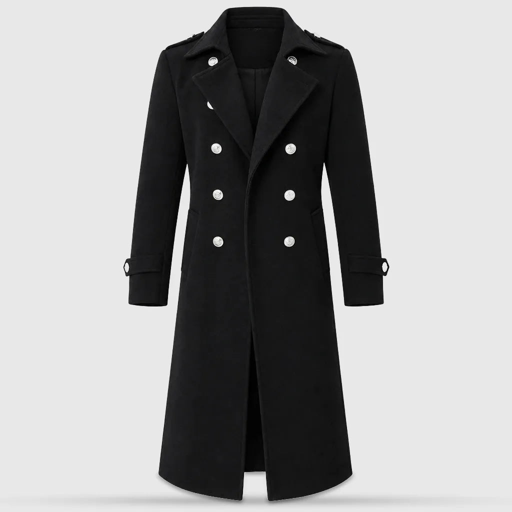 Men's Slim Fit Double Breasted Trench Coat