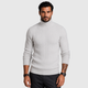 Men's Slim Fit Heavyweight Turtleneck Jumper Black Canvas