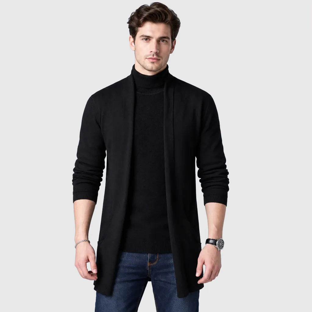 Men's Slim Fit Longline Knitted Cardigan