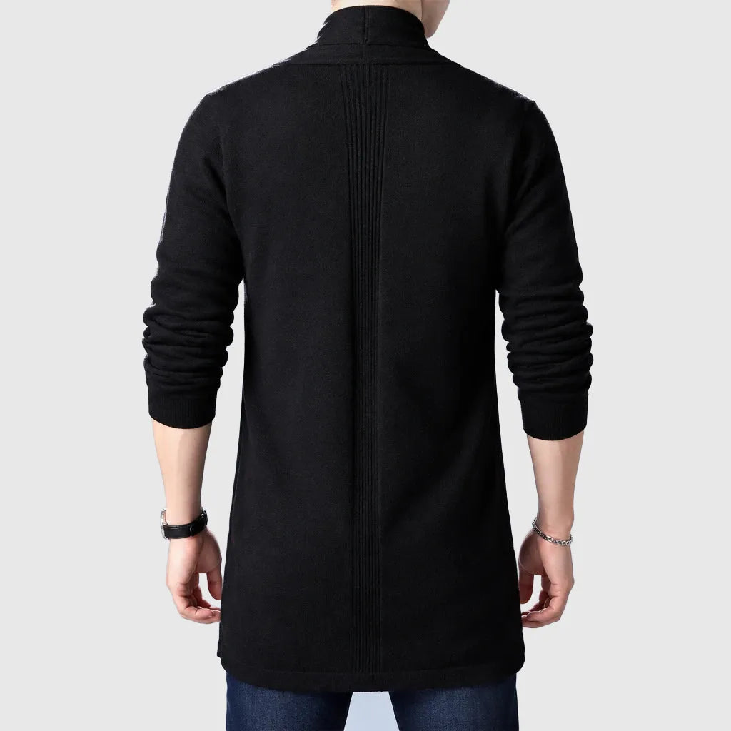 Men's Slim Fit Longline Knitted Cardigan