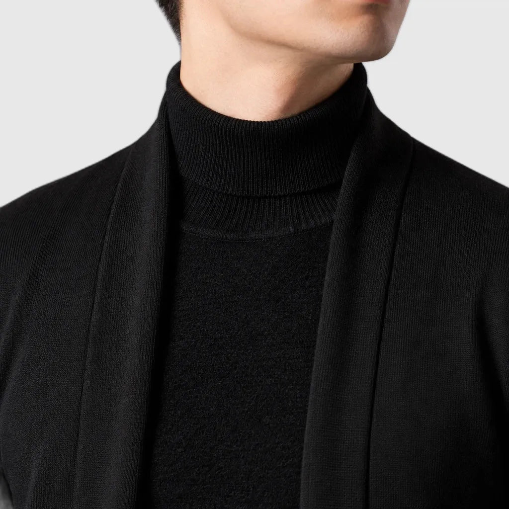 Men's Slim Fit Longline Knitted Cardigan