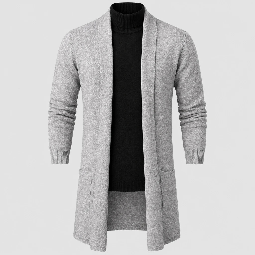 Men's Slim Fit Longline Knitted Cardigan