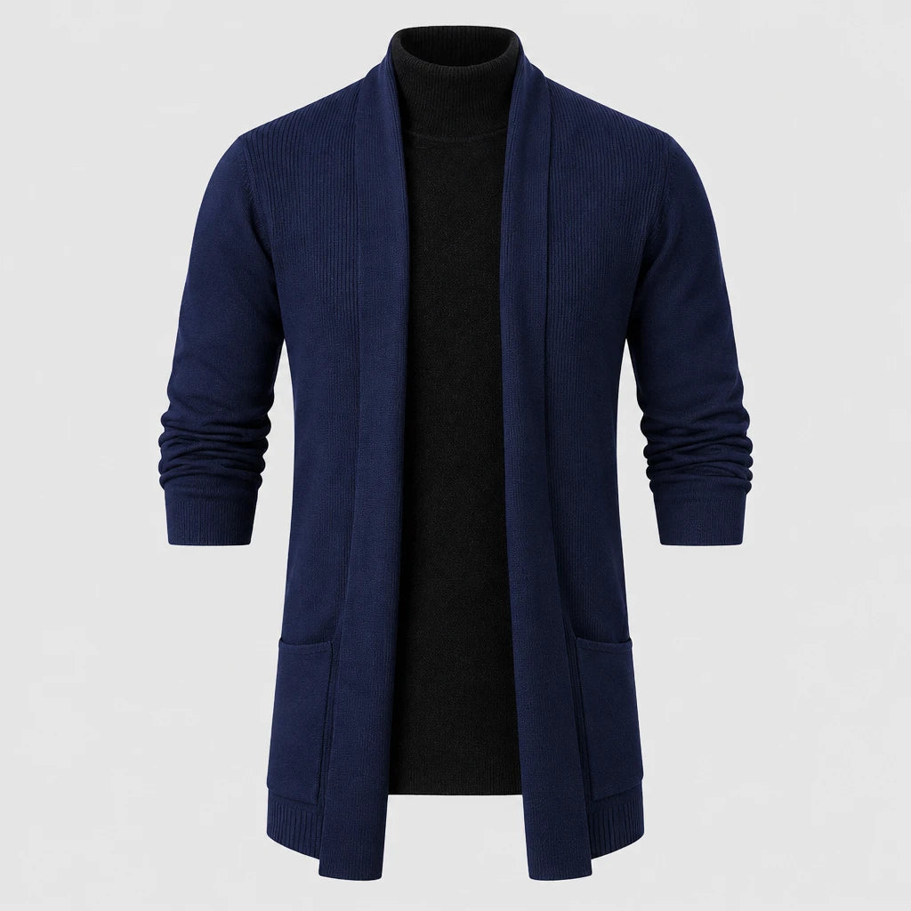 Men's Slim Fit Longline Knitted Cardigan
