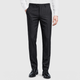 Men's Slim Fit Striped Smart Suit Trousers Black Canvas