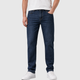 Men's Slim Straight Elastic Cotton Jeans Black Canvas