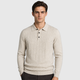 Men's Slim V-Neck Cable Knit Button Jumper Black Canvas