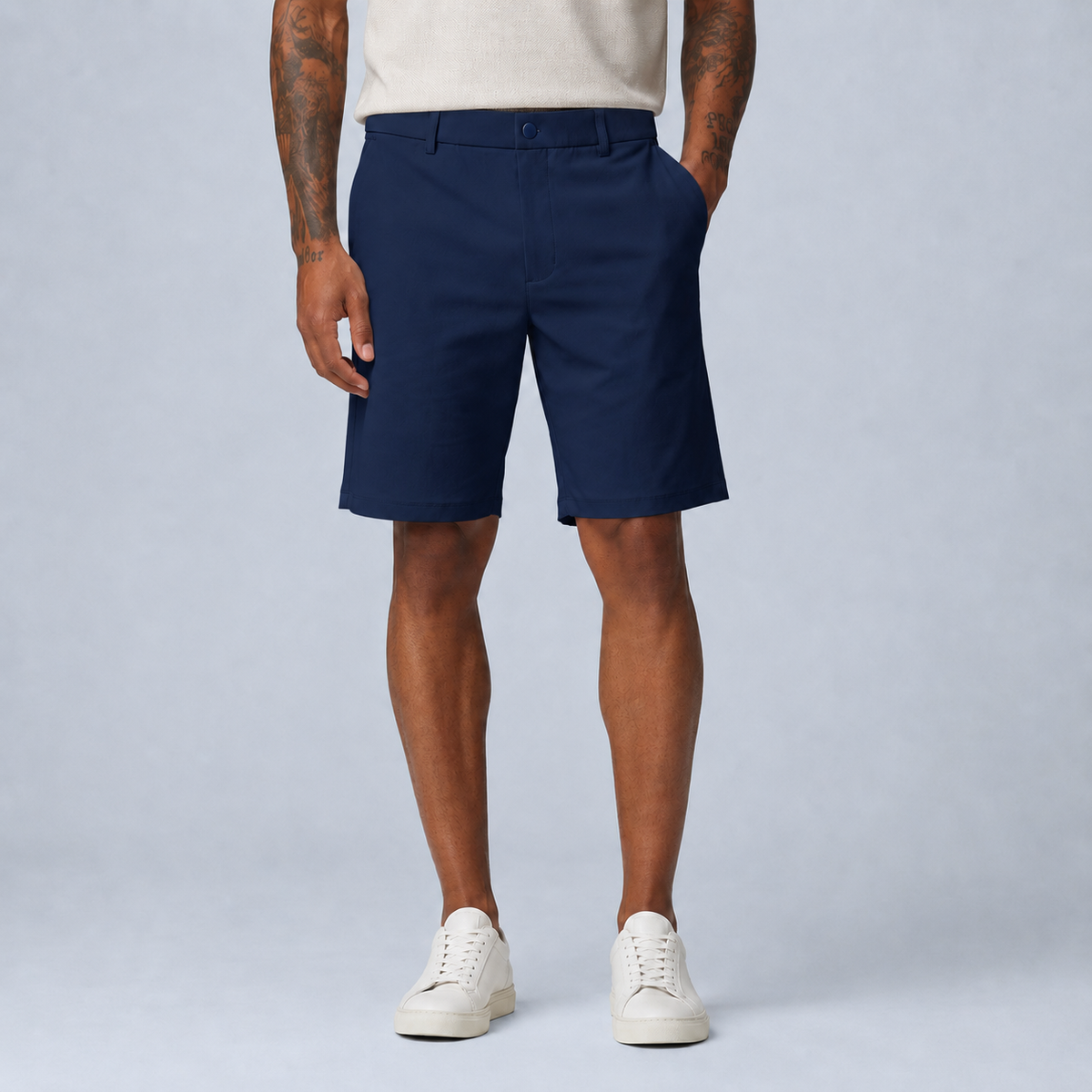Men's Smart Cargo Shorts Black Canvas