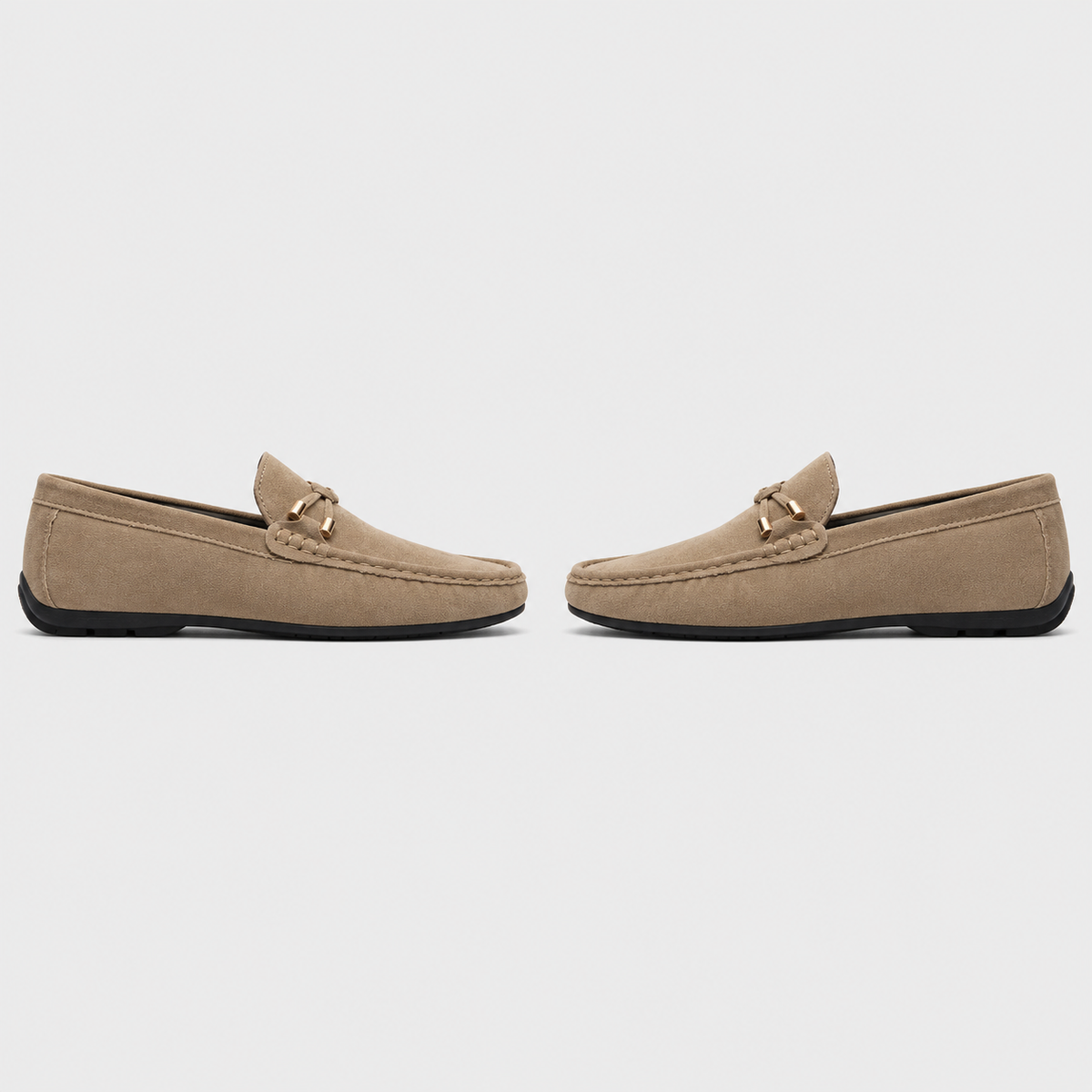 Men's Soft Sole Slip-On Driving Loafers Black Canvas