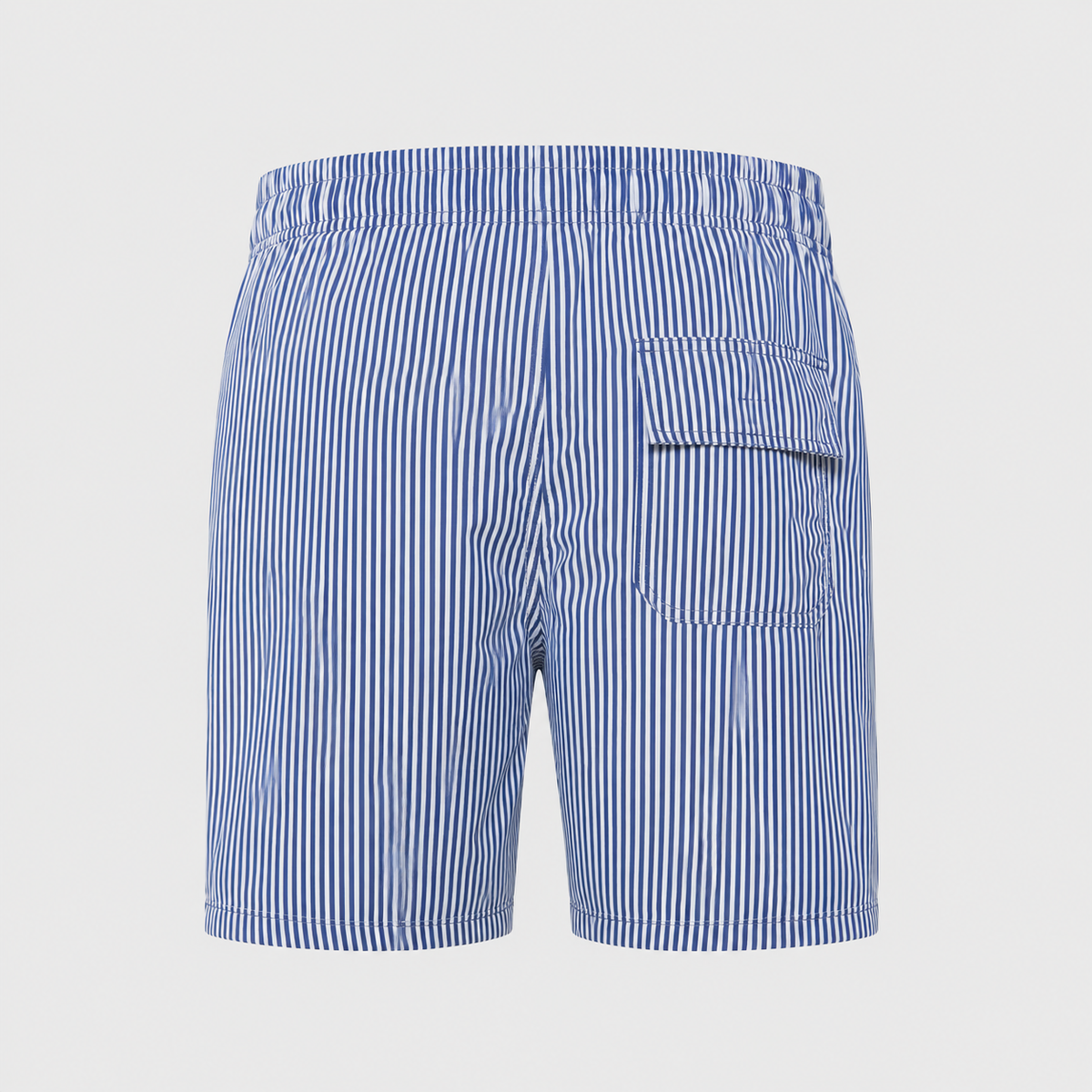 Men's Striped Quick-Dry Swim Shorts Black Canvas