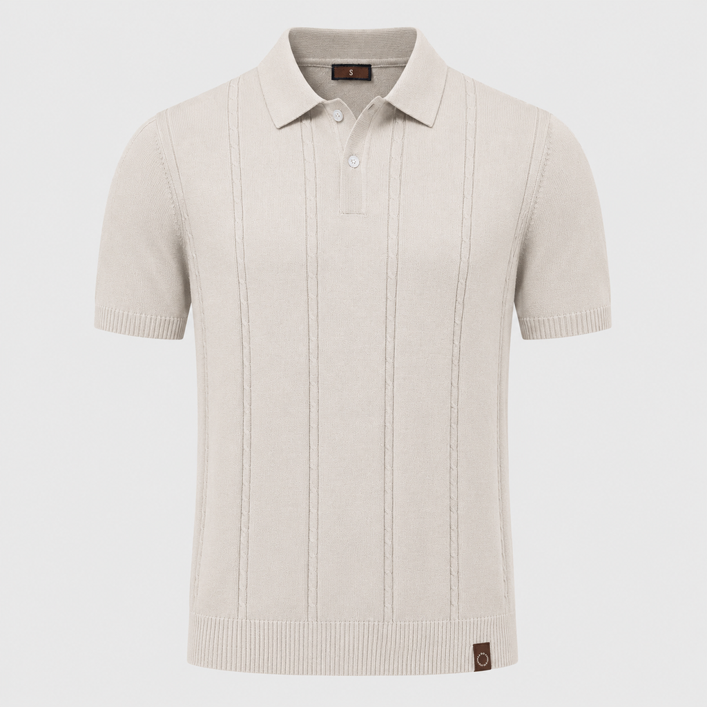 Men's Striped Silk Touch Golf Polo Shirt Black Canvas