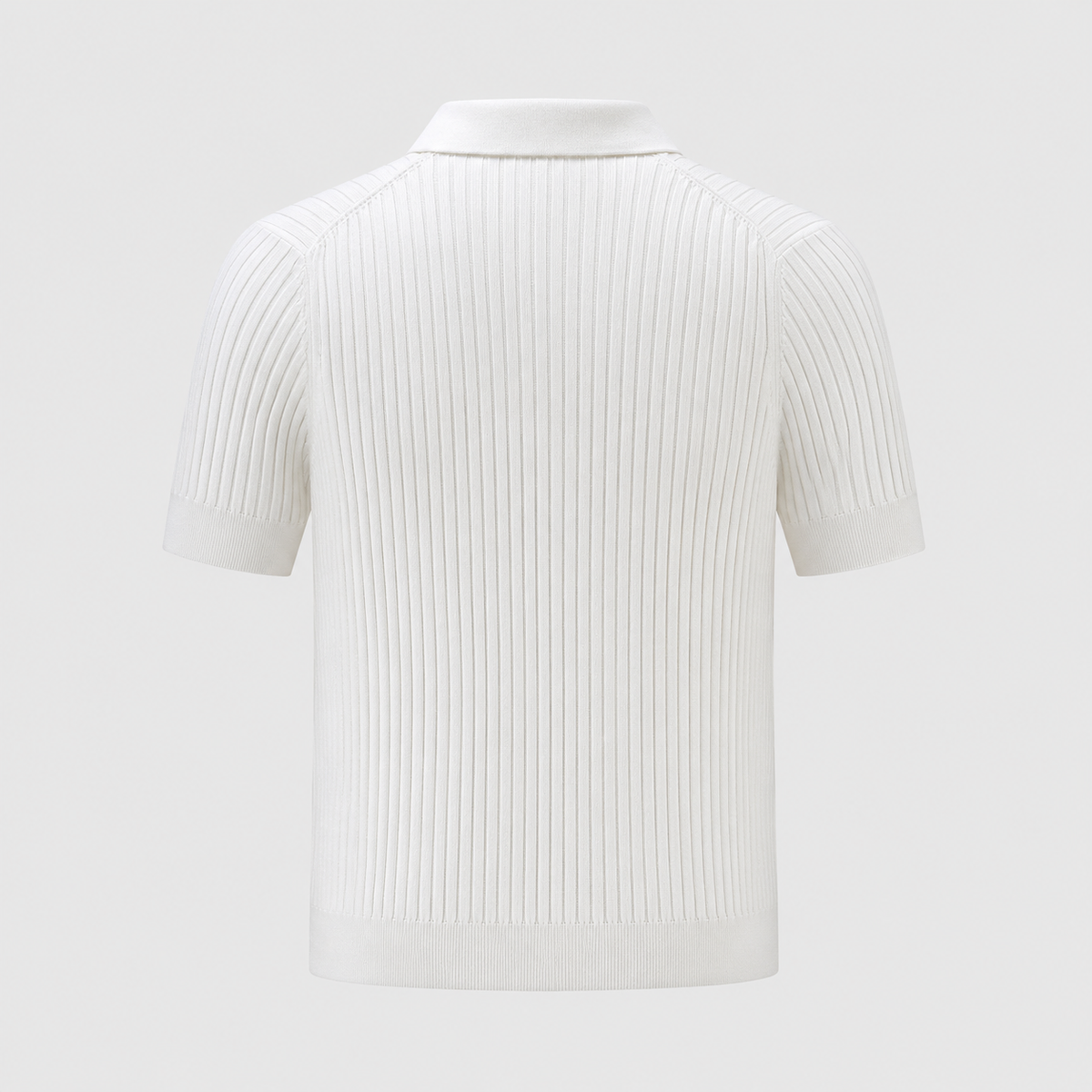 Men's Summer Knit Polo Shirt Fit Sleeve Black Canvas