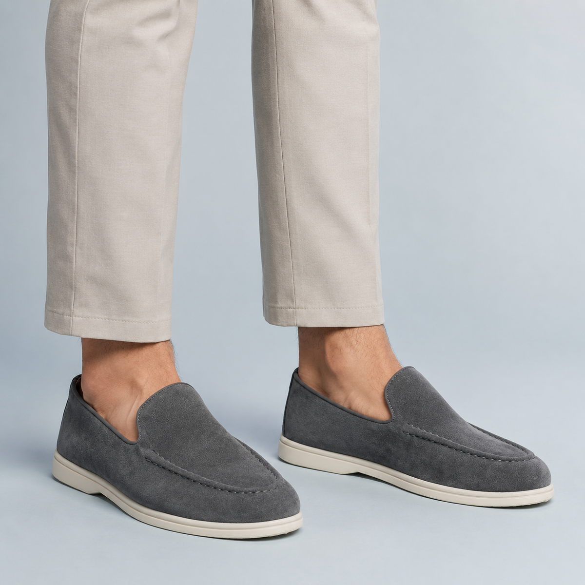 Men's Tassel Loafers Smart Slip-On Shoes Black Canvas