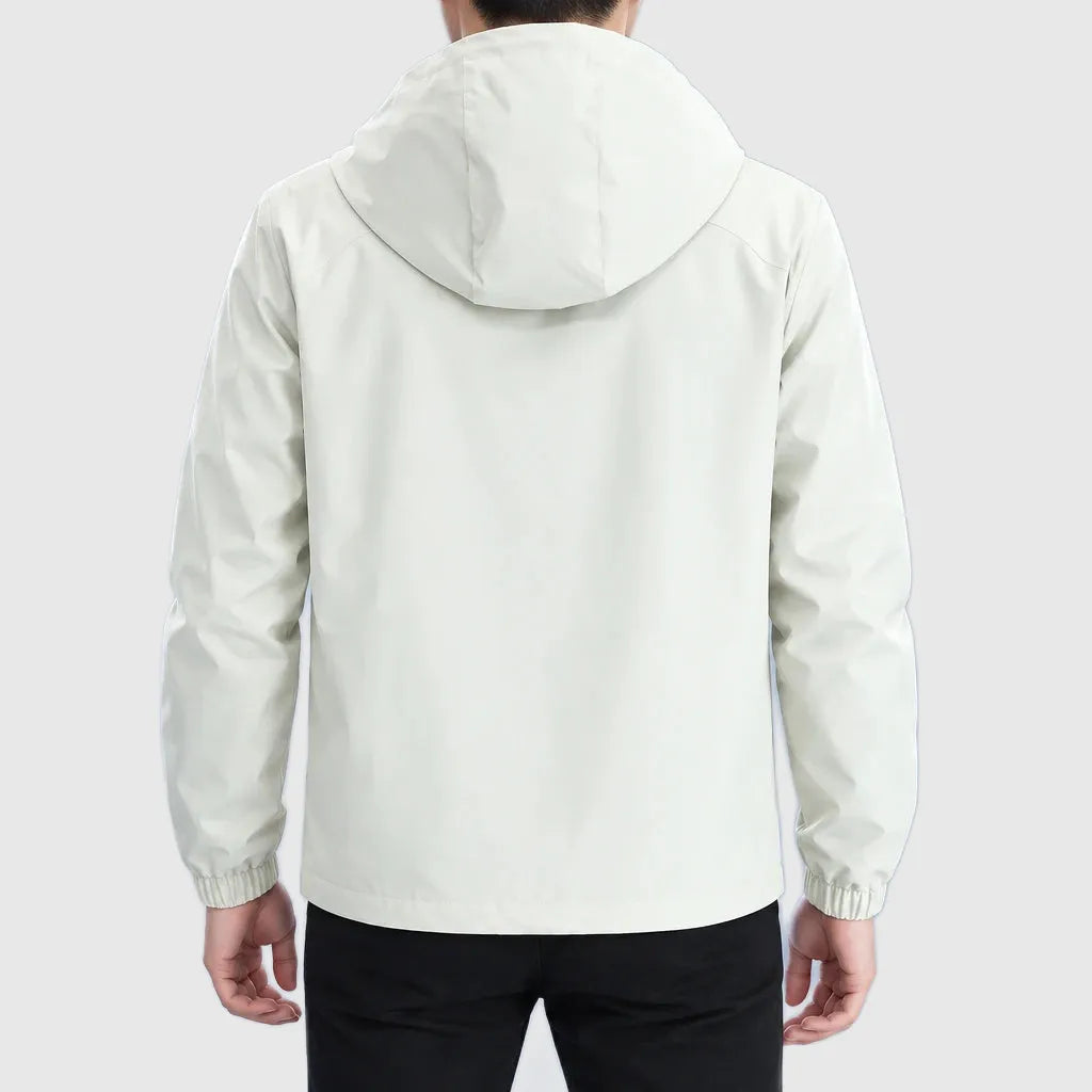 Men's Thermal Fleece Hooded Windbreaker Jacket