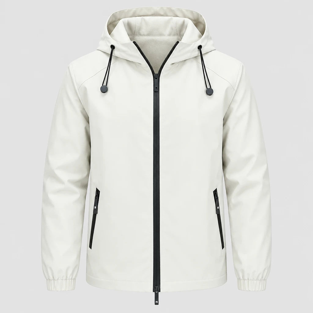 Men's Thermal Fleece Hooded Windbreaker Jacket