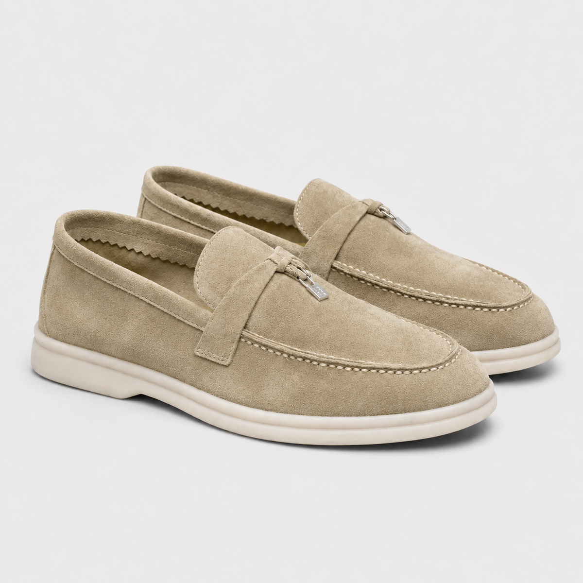 Men's Vintage Flat Moccasins Black Canvas