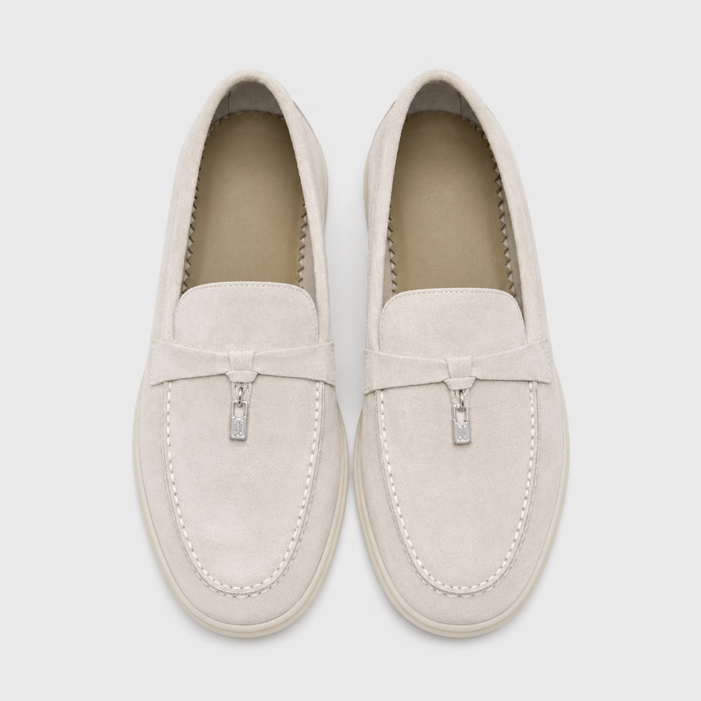 Men's Vintage Flat Moccasins Black Canvas