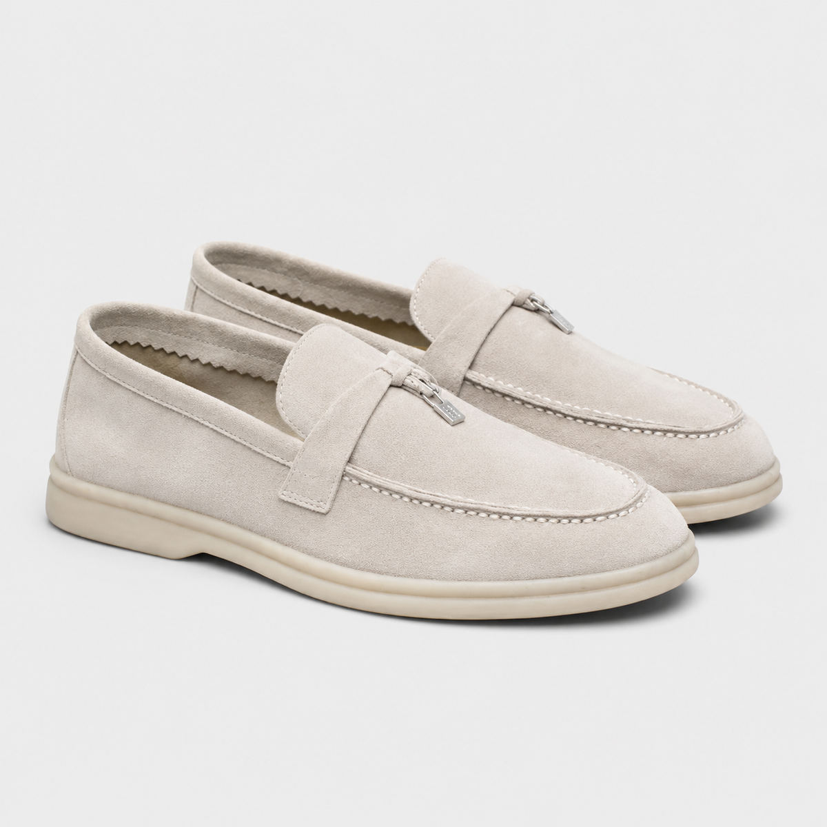 Men's Vintage Flat Moccasins Black Canvas