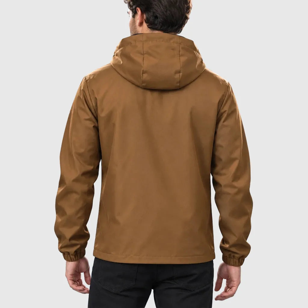 Men's Water Resistant Hooded Zip Jacket