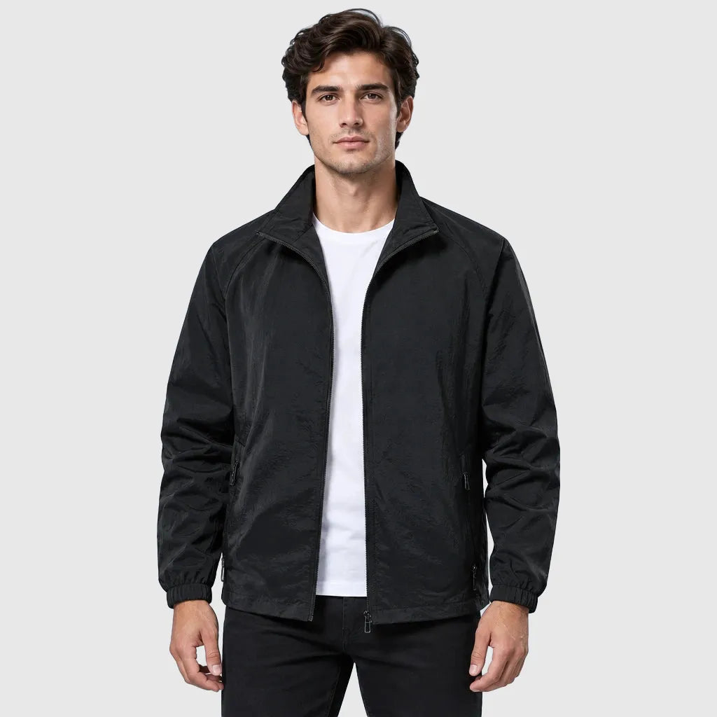 Men's Waterproof Stand Collar Nylon Jacket