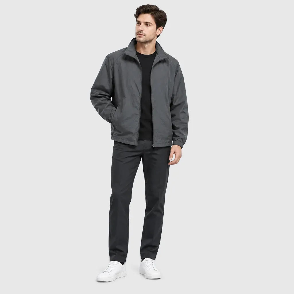 Men's Waterproof Stand Collar Nylon Jacket