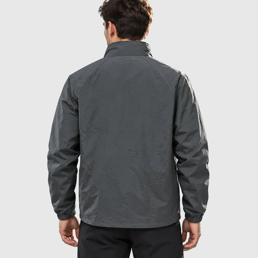 Men's Waterproof Stand Collar Nylon Jacket
