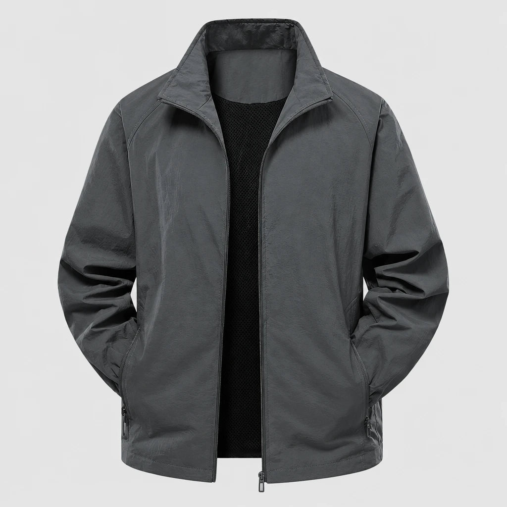 Men's Waterproof Stand Collar Nylon Jacket