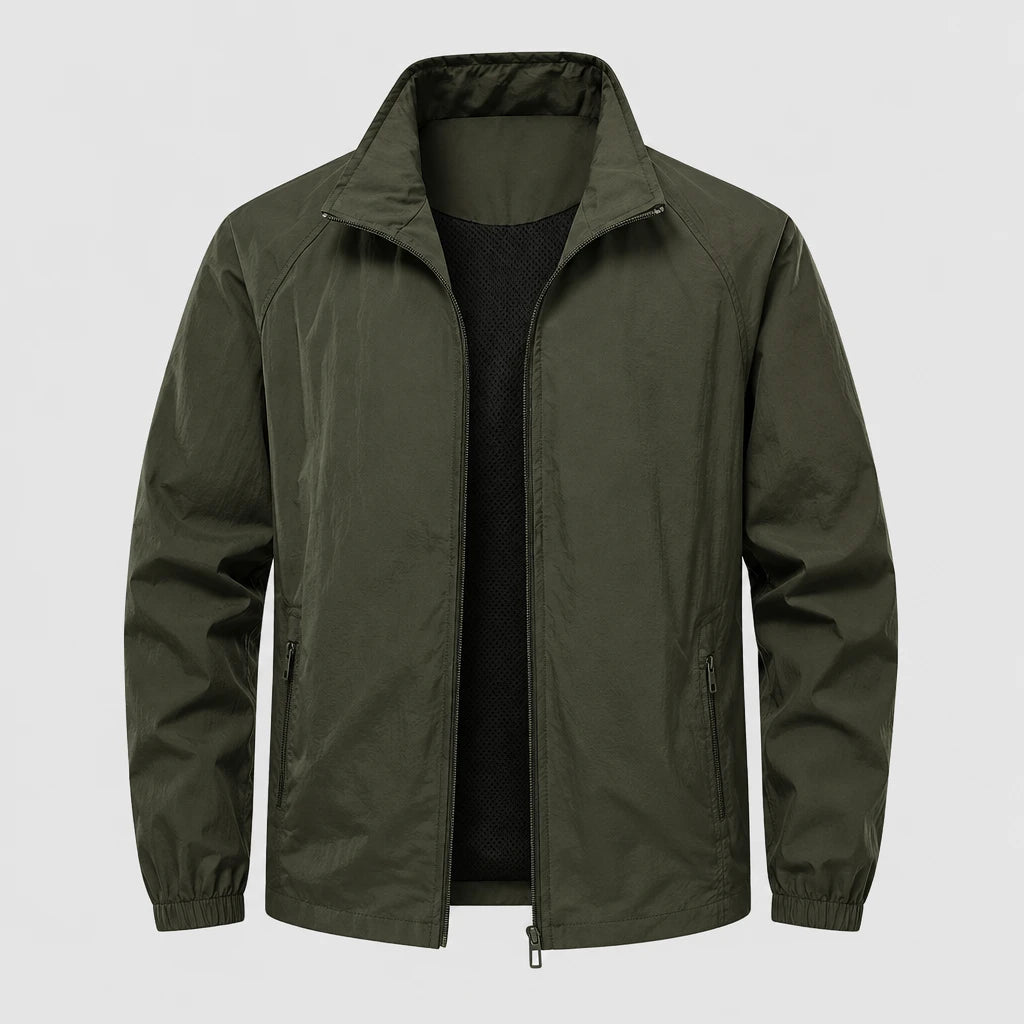 Men's Waterproof Stand Collar Nylon Jacket
