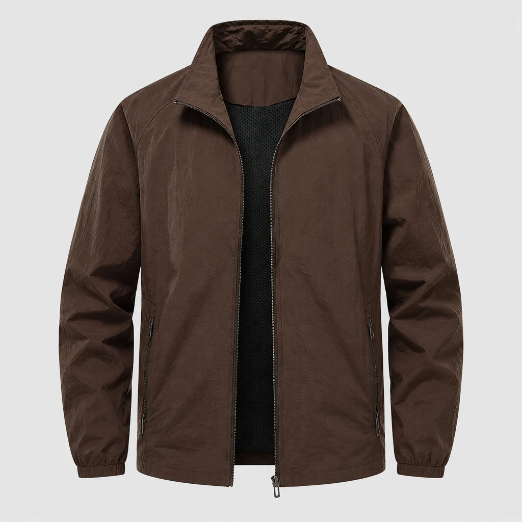 Men's Waterproof Stand Collar Nylon Jacket
