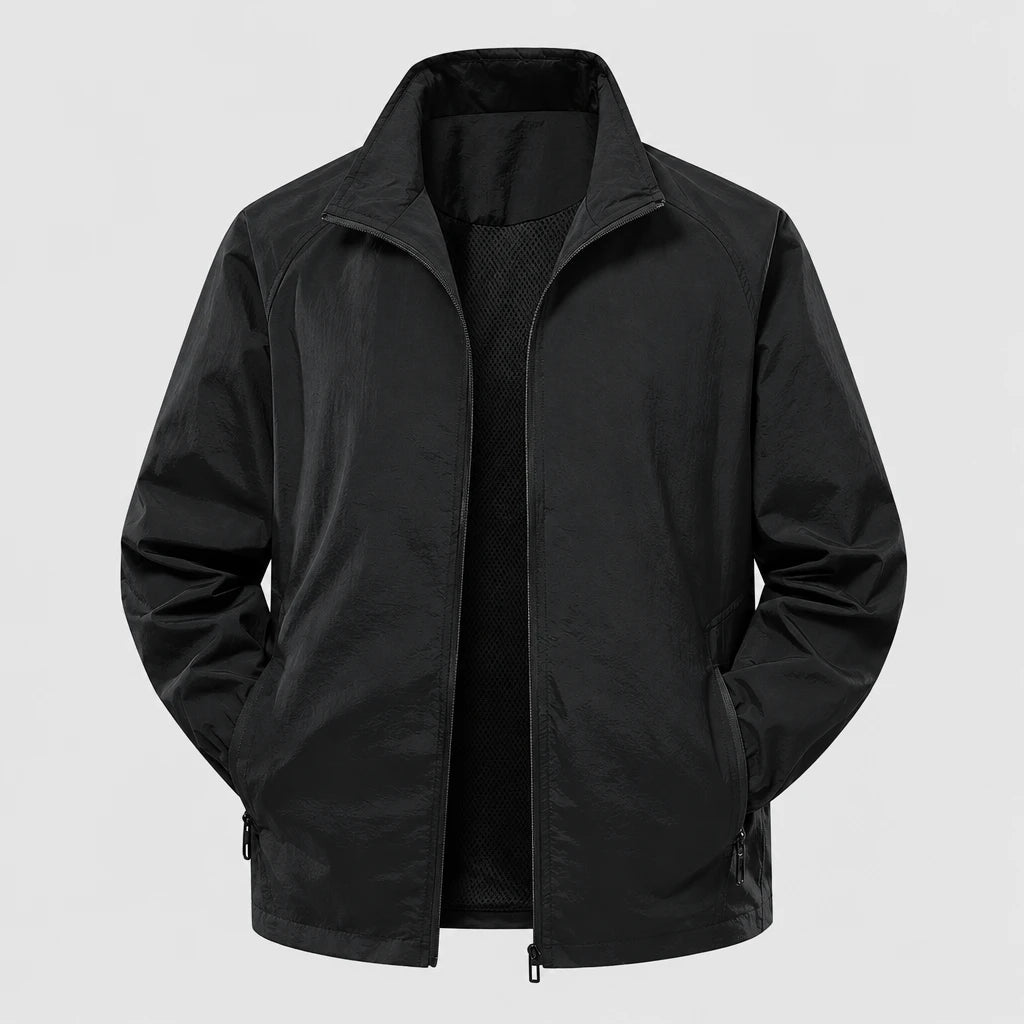 Men's Waterproof Stand Collar Nylon Jacket