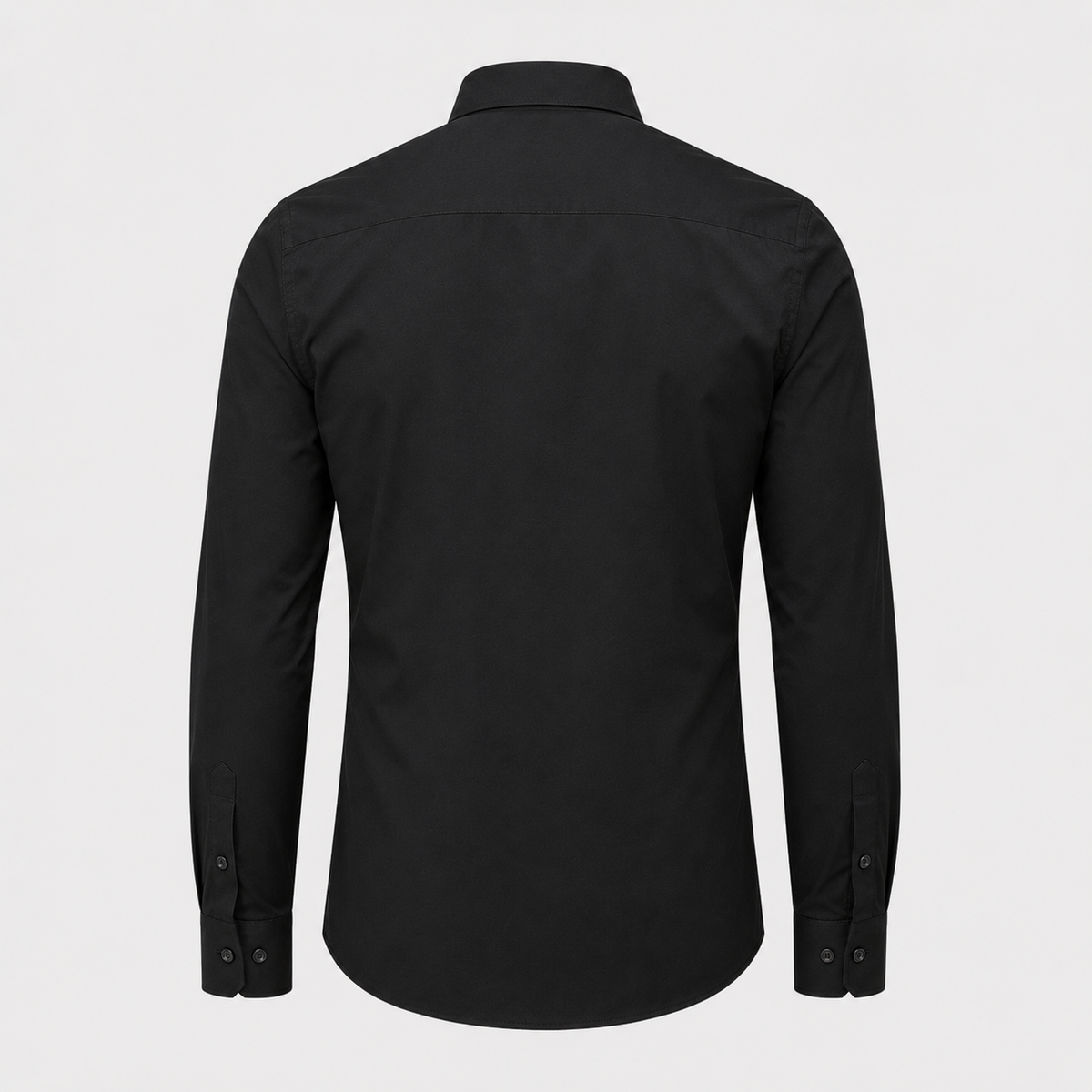 Men's Wrinkle-Free Stretch Formal Dress Shirt Black Canvas
