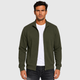 Men's Zip-Up Long Sleeve Sweatshirt Jacket Black Canvas