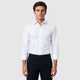 Men’s Broadcloth Dress Shirt with Turn-Down Collar White front