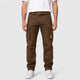 Men’s Camouflage Cotton Cargo Trousers Brown front
