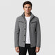 Men’s Checked Wool Blend Button Jacket Mixed Grey front