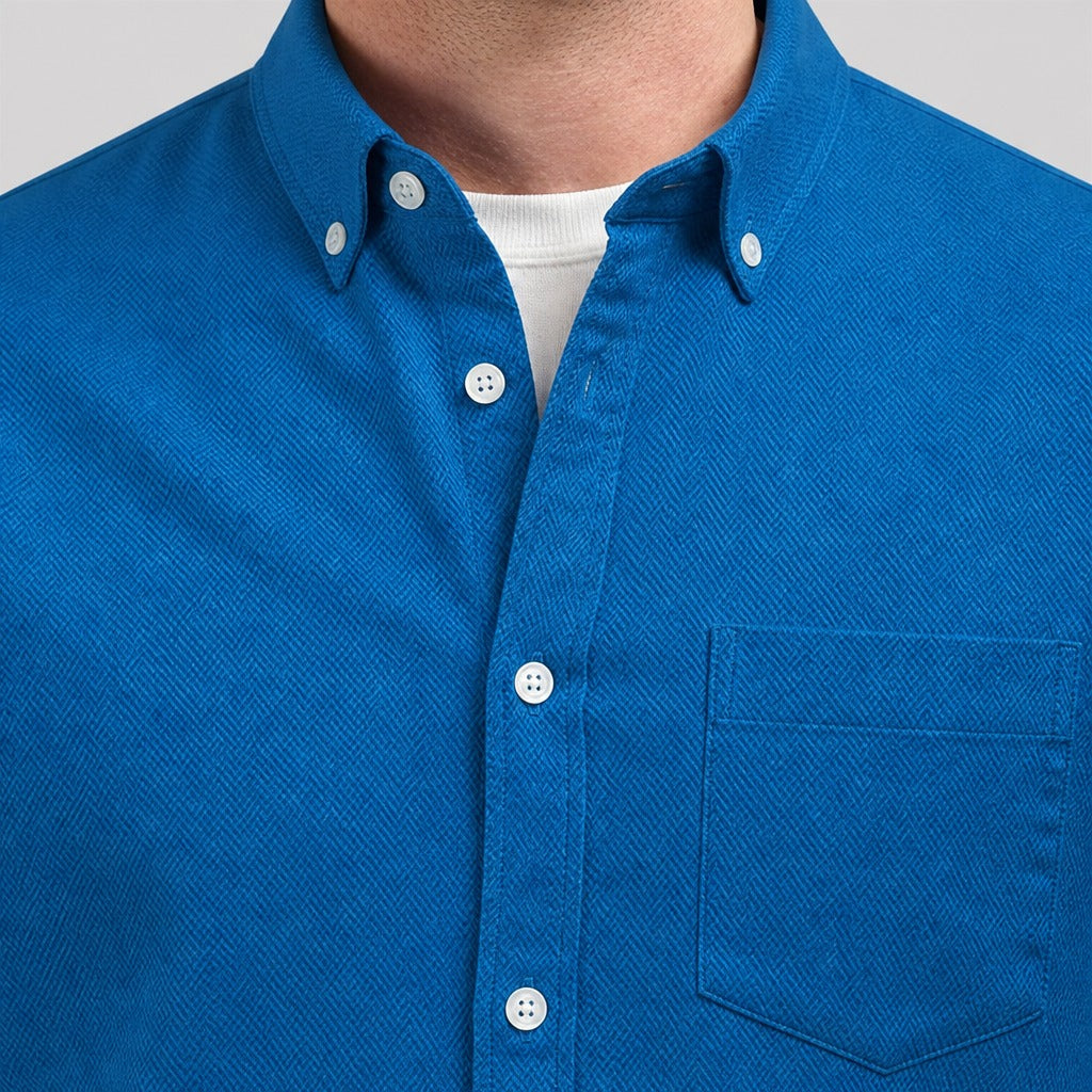 Men’s Chevron Cotton Blend Shirt detail