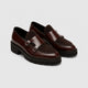 Men’s Chunky Double Monk Strap Shoes Burgundy pair