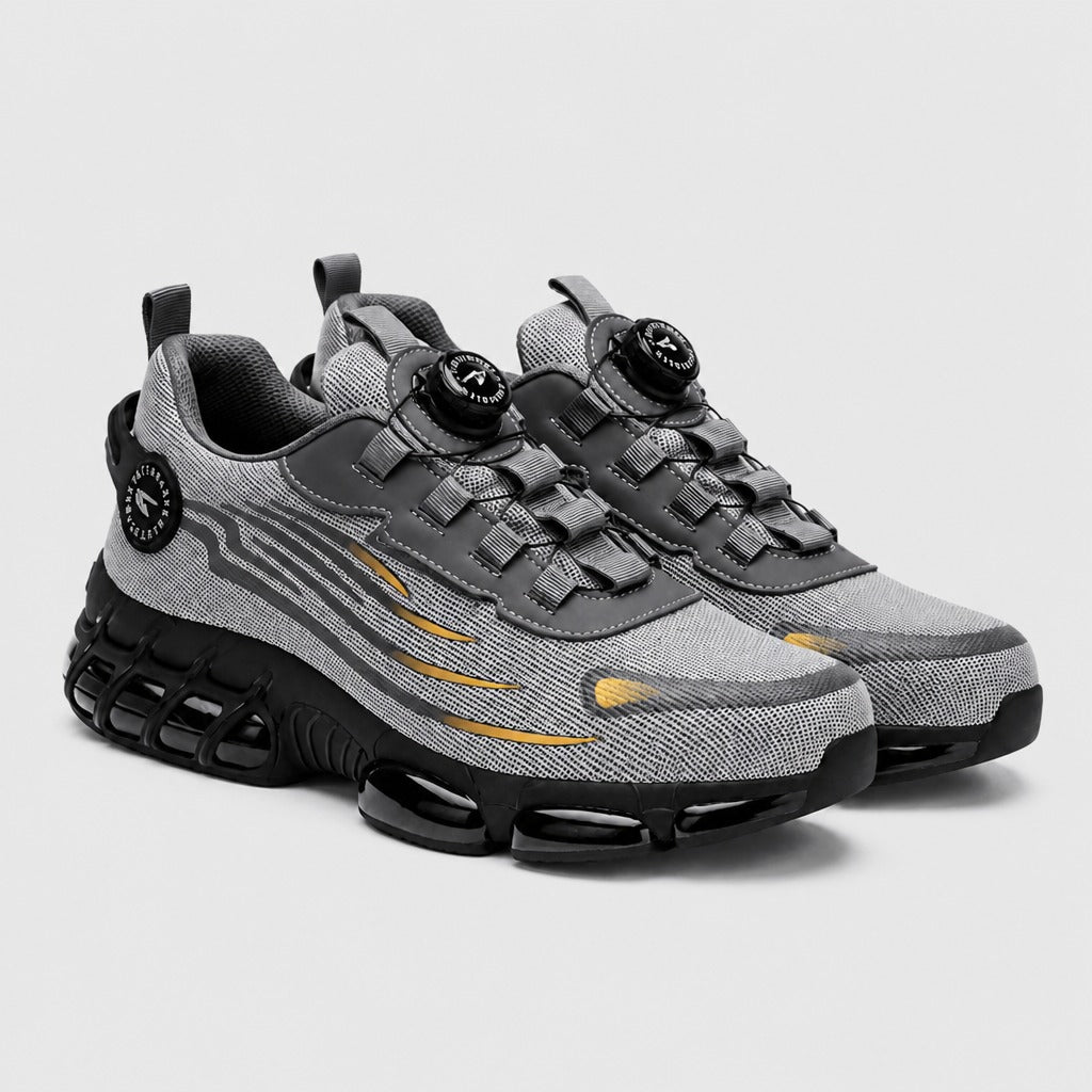 Men’s Chunky Trainers with Dial Lacing Grey