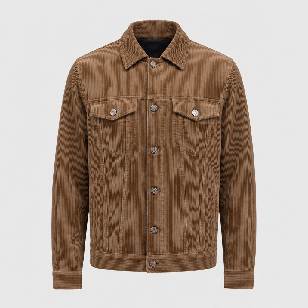 Men’s Corduroy Trucker Jacket Persimmon product front