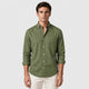 Men’s Cotton Blend Button-Down Shirt Green front