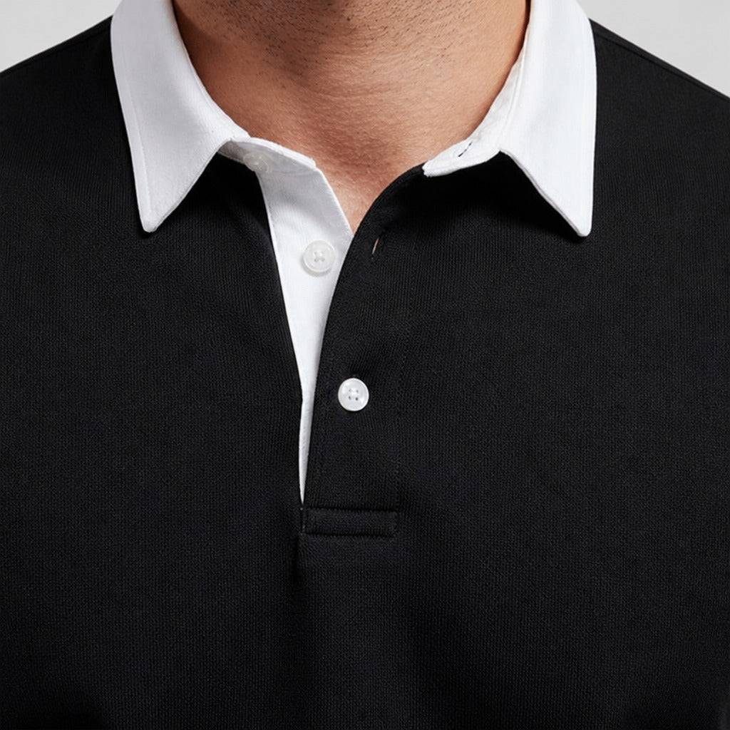 Men’s Cotton Blend Collared Sweatshirt detail