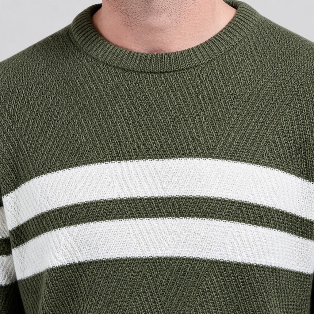 Men’s Cotton Blend Crew Neck Jumper detail