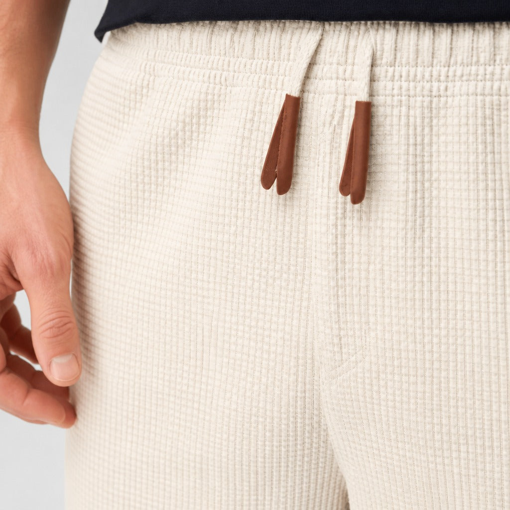 Men’s Cotton Blend Shorts with Appliqué Detail detail