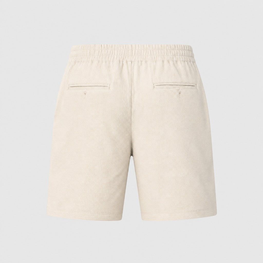 Men’s Cotton Blend Shorts with Appliqué Detail Apricot product back