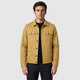 Men’s Cotton Button Jacket with Appliqué Detail Khaki front